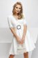 White dress cloche elastic cloth with lace details wrap over front 1 - StarShinerS.com