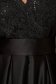 Black dress cloche long laced taffeta wrap over front 5 - StarShinerS.com
