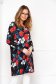Overcoat elastic cloth with floral print lateral pockets straight - StarShinerS 2 - StarShinerS.com