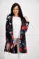 Overcoat elastic cloth with floral print lateral pockets straight - StarShinerS 3 - StarShinerS.com