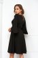 Black dress cloche elastic cloth with ruffled sleeves - StarShinerS 2 - StarShinerS.com