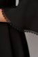 Rochie din stofa elastica neagra in clos cu volanase la maneca - StarShinerS 5 - StarShinerS.ro