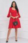 - StarShinerS red dress cloche elastic cloth with ruffled sleeves 4 - StarShinerS.com