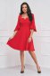 - StarShinerS red dress cloche elastic cloth with ruffled sleeves 3 - StarShinerS.com