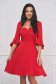 - StarShinerS red dress cloche elastic cloth with ruffled sleeves 1 - StarShinerS.com