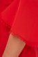 Rochie din stofa elastica rosie in clos cu volanase la maneca - StarShinerS 5 - StarShinerS.ro