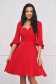 Red dress cloche elastic cloth with ruffled sleeves - StarShinerS 1 - StarShinerS.com