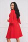 Red dress cloche elastic cloth with ruffled sleeves - StarShinerS 2 - StarShinerS.com