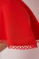 Red dress cloche elastic cloth with ruffled sleeves - StarShinerS 5 - StarShinerS.com