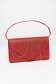 Red bag occasional clutch with glitter details accessorized with chain detachable chain 1 - StarShinerS.com