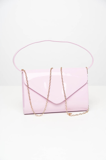 Envelope Clutch, Lightpink bag occasional from ecological varnished leather clutch - StarShinerS.com