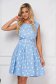 Rochie din stofa elastica scurta in clos cu accesoriu tip curea - Lady Pandora 1 - StarShinerS.ro