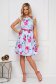 Dress cloche short cut with floral print elastic cloth 3 - StarShinerS.com