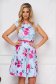 Dress cloche short cut with floral print elastic cloth 1 - StarShinerS.com