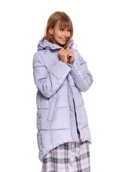 Coats & Jackets, Purple jacket from slicker asymmetrical loose fit - StarShinerS.com