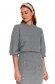 Grey women`s blouse loose fit with 3/4 sleeves knitted 2 - StarShinerS.com
