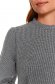 Grey women`s blouse loose fit with 3/4 sleeves knitted 4 - StarShinerS.com