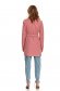 Palton din stofa roz cu croi larg si buzunare - Top Secret 3 - StarShinerS.ro
