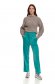 Turquoise trousers velvet with pockets loose fit 2 - StarShinerS.com