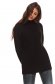 Pulover tricotat negru pe gat cu croi larg - Top Secret 1 - StarShinerS.ro