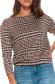Bluza dama din tricot fin crem cu croi larg in carouri - Top Secret 5 - StarShinerS.ro