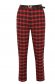 Pantaloni conici rosii in carouri cu accesoriu tip curea - Top Secret 6 - StarShinerS.ro