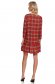 Rochie din crep rosie cu croi in a in carouri - Top Secret 3 - StarShinerS.ro