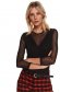 Black women`s blouse tented transparent sleeves from tulle 1 - StarShinerS.com
