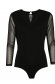 Black women`s blouse tented transparent sleeves from tulle 6 - StarShinerS.com