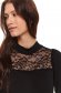 Black sweater with turtle neck with lace details thin fabric 4 - StarShinerS.com