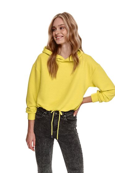 Blouses, Yellow women`s blouse from striped fabric loose fit - StarShinerS.com
