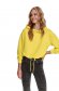 Yellow women`s blouse from striped fabric loose fit 1 - StarShinerS.com