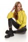 Yellow women`s blouse from striped fabric loose fit 4 - StarShinerS.com