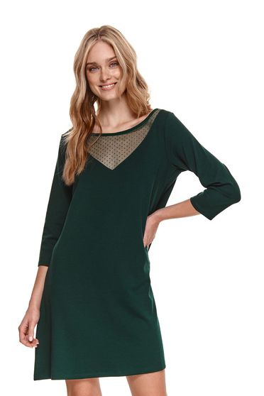 A-line dresses, Darkgreen dress a-line plumeti - StarShinerS.com