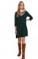 Darkgreen dress a-line plumeti 2 - StarShinerS.com