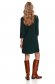 Darkgreen dress a-line plumeti 3 - StarShinerS.com