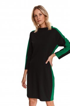 Black dress straight slightly elastic fabric