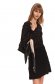 Black sweater knitted loose fit with v-neckline 1 - StarShinerS.com