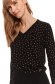 Black sweater knitted loose fit with v-neckline 5 - StarShinerS.com