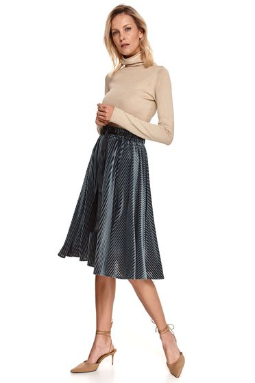 Skirts, Grey skirt velvet pleated cloche with elastic waist - StarShinerS.com