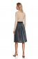 Grey skirt velvet pleated cloche with elastic waist 3 - StarShinerS.com