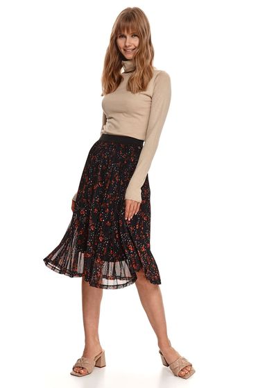 Casual skirts, Black skirt from veil fabric cloche pleated - StarShinerS.com