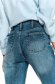 Pantaloni din denim albastri conici cu talie normala si buzunare - Top Secret 4 - StarShinerS.ro