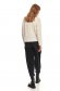 Cream sweater knitted with v-neckline loose fit 3 - StarShinerS.com