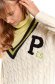 Cream sweater knitted with v-neckline loose fit 6 - StarShinerS.com