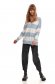 Lightblue sweater knitted with v-neckline loose fit 2 - StarShinerS.com