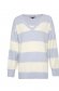 Lightblue sweater knitted with v-neckline loose fit 5 - StarShinerS.com