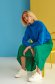 Bluza dama din bumbac albastra cu croi larg pe gat - Top Secret 1 - StarShinerS.ro