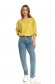 Yellow women`s blouse cotton loose fit 2 - StarShinerS.com