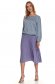 Blue women`s blouse loose fit georgette with chequers 2 - StarShinerS.com